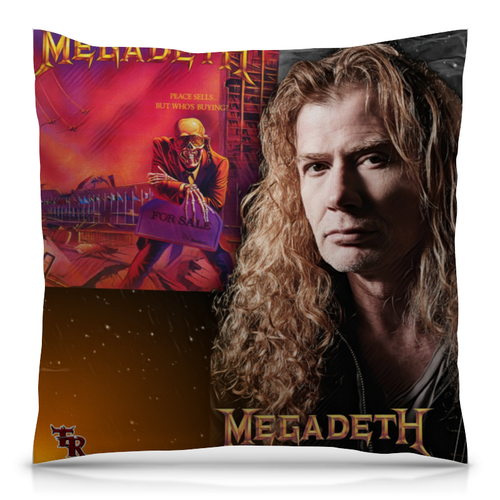 Заказать подушку в Москве. Подушка 40x40 см с полной запечаткой Megadeth Art от Aleksey Rovensky - готовые дизайны и нанесение принтов.