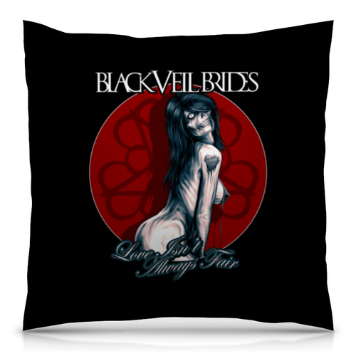 Заказать подушку в Москве. Подушка 40x40 см с полной запечаткой Black Veil Brides от geekbox - готовые дизайны и нанесение принтов.