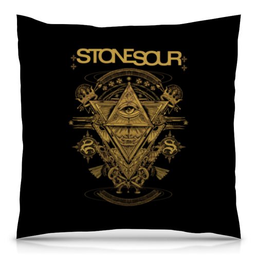 Заказать подушку в Москве. Подушка 40x40 см с полной запечаткой  Stone Sour от geekbox - готовые дизайны и нанесение принтов.