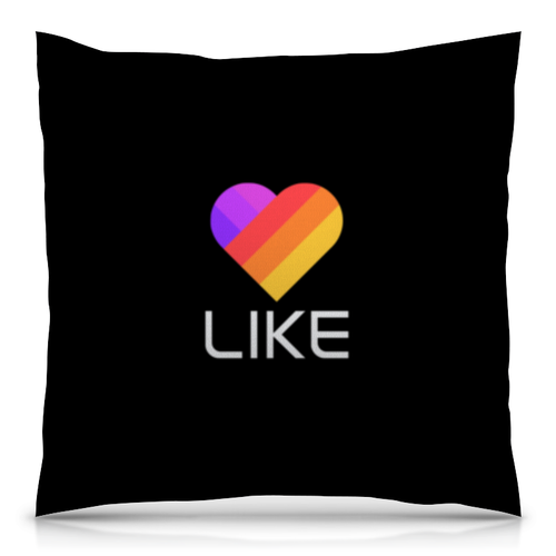 Заказать подушку в Москве. Подушка 40x40 см с полной запечаткой Like  от DESIGNER   - готовые дизайны и нанесение принтов.