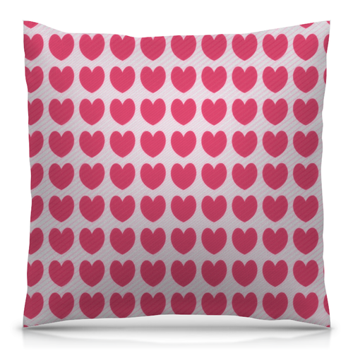 Заказать подушку в Москве. Подушка 40x40 см с полной запечаткой Розовое сердце от THE_NISE  - готовые дизайны и нанесение принтов.