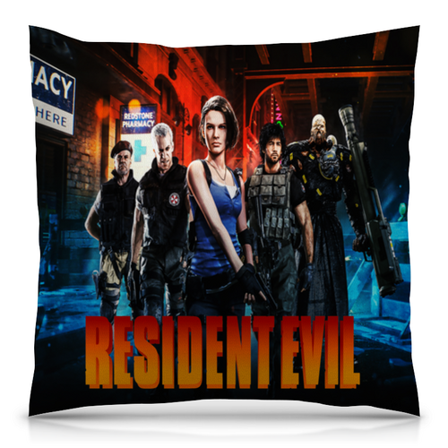 Заказать подушку в Москве. Подушка 40x40 см с полной запечаткой Resident Evil от THE_NISE  - готовые дизайны и нанесение принтов.