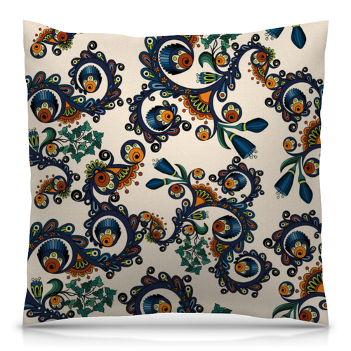 Заказать подушку в Москве. Подушка 40x40 см с полной запечаткой Плетение цветов от THE_NISE  - готовые дизайны и нанесение принтов.