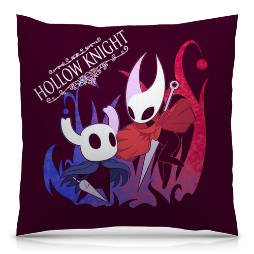 Заказать подушку в Москве. Подушка 40x40 см с полной запечаткой HOLLOW KNIGHT от robus - готовые дизайны и нанесение принтов.