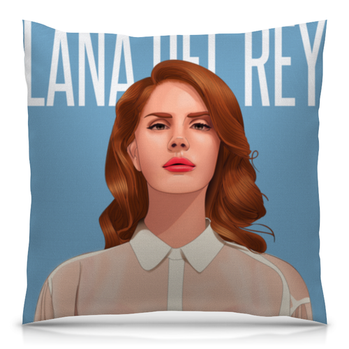 Заказать подушку в Москве. Подушка 40x40 см с полной запечаткой Lana Del Rey от Jimmy Flash - готовые дизайны и нанесение принтов.