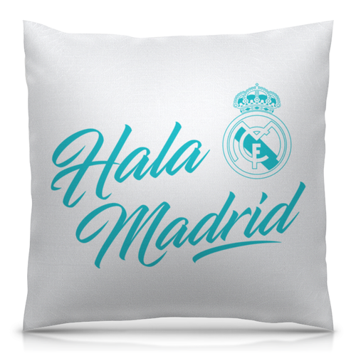 Заказать подушку в Москве. Подушка 40x40 см с полной запечаткой Реал Мадрид от geekbox - готовые дизайны и нанесение принтов.