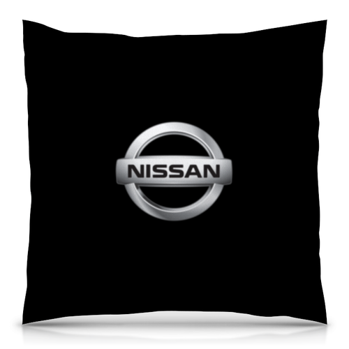 Заказать подушку в Москве. Подушка 40x40 см с полной запечаткой NISSAN  от DESIGNER   - готовые дизайны и нанесение принтов.