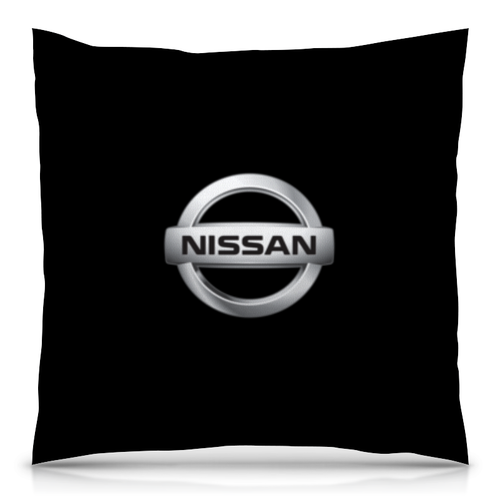 Заказать подушку в Москве. Подушка 40x40 см с полной запечаткой NISSAN  от DESIGNER   - готовые дизайны и нанесение принтов.