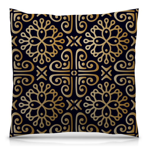 Заказать подушку в Москве. Подушка 40x40 см с полной запечаткой Цветочное золото от nadegda - готовые дизайны и нанесение принтов.