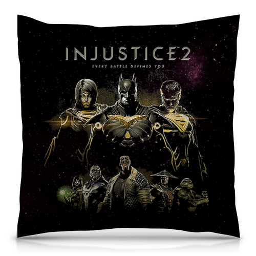 Заказать подушку в Москве. Подушка 40x40 см с полной запечаткой INJUSTICE от robus - готовые дизайны и нанесение принтов.