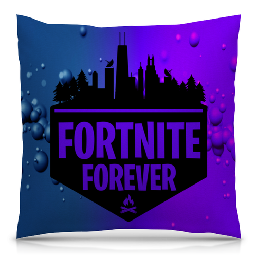 Заказать подушку в Москве. Подушка 40x40 см с полной запечаткой Fortnite Forever от THE_NISE  - готовые дизайны и нанесение принтов.