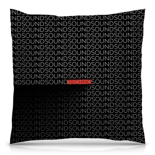 Заказать подушку в Москве. Подушка 40x40 см с полной запечаткой Techno sound от cubik art  - готовые дизайны и нанесение принтов.