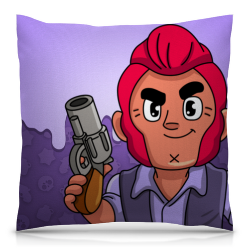 Заказать подушку в Москве. Подушка 40x40 см с полной запечаткой BRAWL STARS COLT от geekbox - готовые дизайны и нанесение принтов.