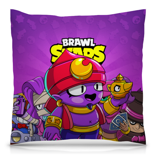 Заказать подушку в Москве. Подушка 40x40 см с полной запечаткой BRAWL STARS GENE от geekbox - готовые дизайны и нанесение принтов.