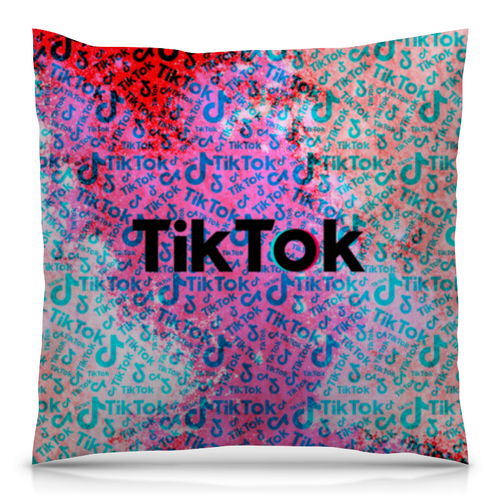 Заказать подушку в Москве. Подушка 40x40 см с полной запечаткой Tik Tok от THE_NISE  - готовые дизайны и нанесение принтов.