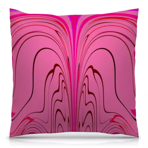 Заказать подушку в Москве. Подушка 40x40 см с полной запечаткой Розовые волны от Alexey Evsyunin - готовые дизайны и нанесение принтов.