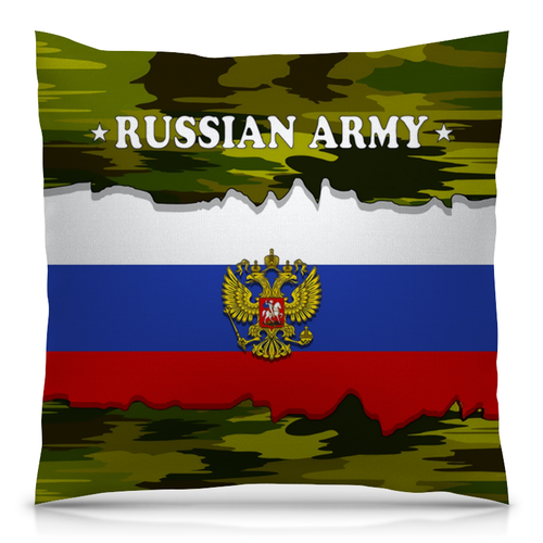 Заказать подушку в Москве. Подушка 40x40 см с полной запечаткой Military  от T-shirt print  - готовые дизайны и нанесение принтов.