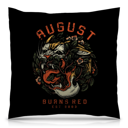 Заказать подушку в Москве. Подушка 40x40 см с полной запечаткой August Burns Red  от geekbox - готовые дизайны и нанесение принтов.