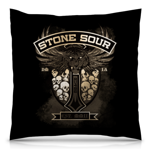 Заказать подушку в Москве. Подушка 40x40 см с полной запечаткой  Stone Sour от geekbox - готовые дизайны и нанесение принтов.