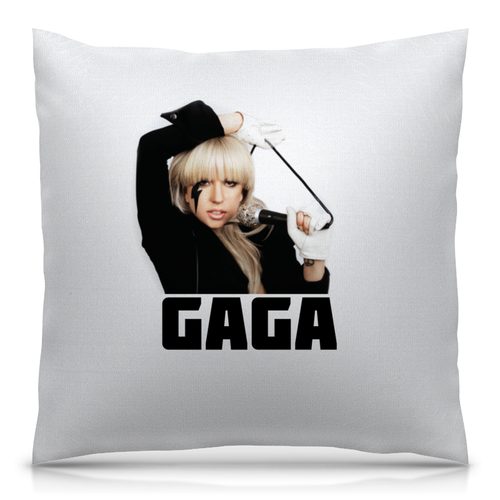 Заказать подушку в Москве. Подушка 40x40 см с полной запечаткой  Lady Gaga от THE_NISE  - готовые дизайны и нанесение принтов.