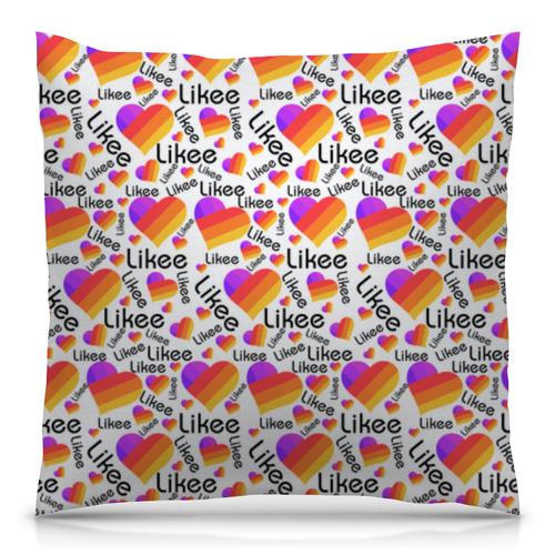 Заказать подушку в Москве. Подушка 40x40 см с полной запечаткой Likee  от DESIGNER   - готовые дизайны и нанесение принтов.