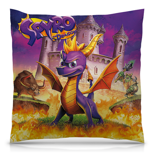 Заказать подушку в Москве. Подушка 40x40 см с полной запечаткой SPYRO THE DRAGON от robus - готовые дизайны и нанесение принтов.