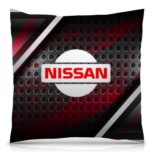 Заказать подушку в Москве. Подушка 40x40 см с полной запечаткой Nissan от THE_NISE  - готовые дизайны и нанесение принтов.
