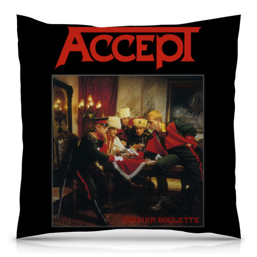 Заказать подушку в Москве. Подушка 40x40 см с полной запечаткой Accept band от Leichenwagen - готовые дизайны и нанесение принтов.