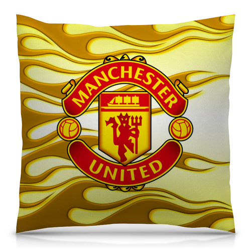 Заказать подушку в Москве. Подушка 40x40 см с полной запечаткой Manchester United от THE_NISE  - готовые дизайны и нанесение принтов.