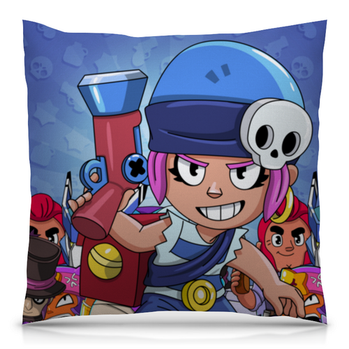 Заказать подушку в Москве. Подушка 40x40 см с полной запечаткой BRAWL STARS PENNY от geekbox - готовые дизайны и нанесение принтов.