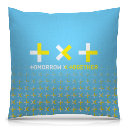 Заказать подушку в Москве. Подушка 40x40 см с полной запечаткой TXT / Tomorrow X Together  от geekbox - готовые дизайны и нанесение принтов.