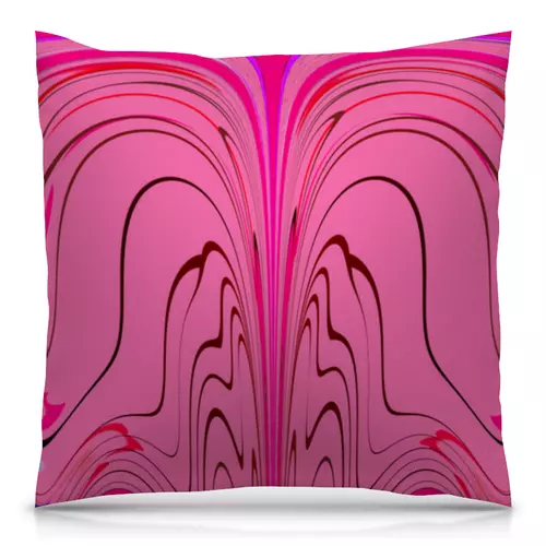 Заказать подушку в Москве. Подушка 40x40 см с полной запечаткой Розовые волны от Alexey Evsyunin - готовые дизайны и нанесение принтов.