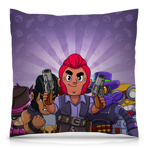 Заказать подушку в Москве. Подушка 40x40 см с полной запечаткой BRAWL STARS COLT от geekbox - готовые дизайны и нанесение принтов.