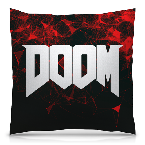 Заказать подушку в Москве. Подушка 40x40 см с полной запечаткой Doom игра от THE_NISE  - готовые дизайны и нанесение принтов.