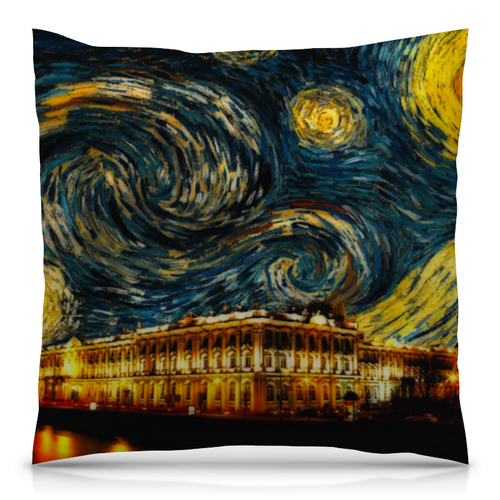 Заказать подушку в Москве. Подушка 40x40 см с полной запечаткой Van Gogh от THE_NISE  - готовые дизайны и нанесение принтов.