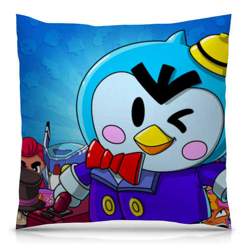 Заказать подушку в Москве. Подушка 40x40 см с полной запечаткой BRAWL STARS MR.P от geekbox - готовые дизайны и нанесение принтов.