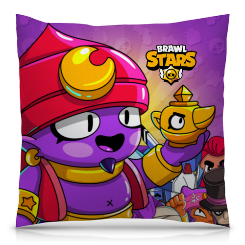 Заказать подушку в Москве. Подушка 40x40 см с полной запечаткой BRAWL STARS GENE от geekbox - готовые дизайны и нанесение принтов.