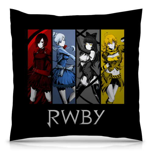 Заказать подушку в Москве. Подушка 40x40 см с полной запечаткой RWBY  от geekbox - готовые дизайны и нанесение принтов.