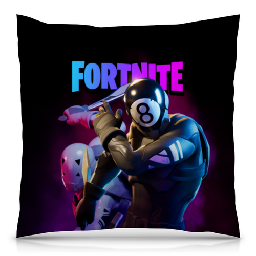 Заказать подушку в Москве. Подушка 40x40 см с полной запечаткой FORTNITE от geekbox - готовые дизайны и нанесение принтов.