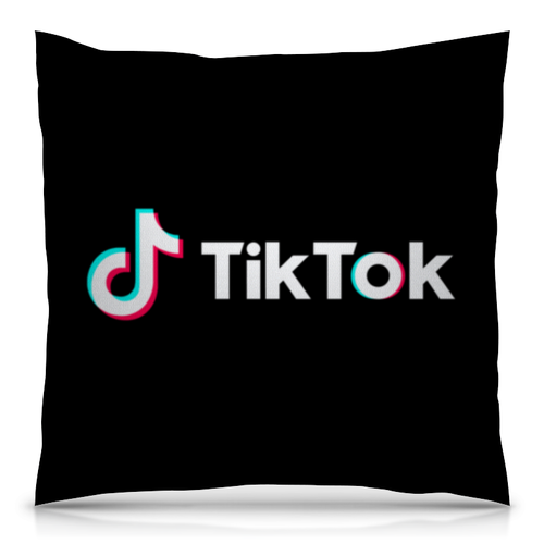 Заказать подушку в Москве. Подушка 40x40 см с полной запечаткой TikTok  от DESIGNER   - готовые дизайны и нанесение принтов.
