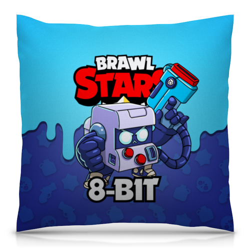 Заказать подушку в Москве. Подушка 40x40 см с полной запечаткой BRAWL STARS 8-BIT от geekbox - готовые дизайны и нанесение принтов.