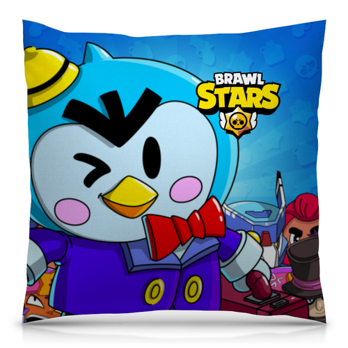 Заказать подушку в Москве. Подушка 40x40 см с полной запечаткой BRAWL STARS MR.P от geekbox - готовые дизайны и нанесение принтов.