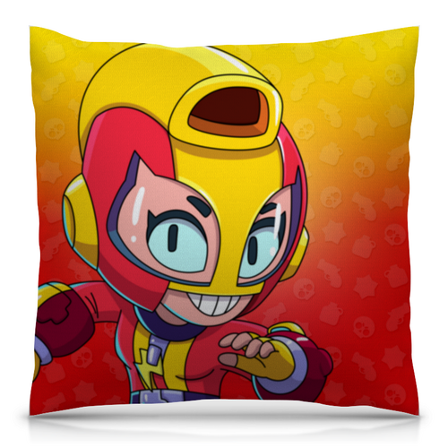 Заказать подушку в Москве. Подушка 40x40 см с полной запечаткой BRAWL STARS MAX от geekbox - готовые дизайны и нанесение принтов.