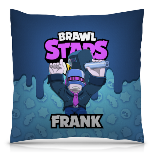 Заказать подушку в Москве. Подушка 40x40 см с полной запечаткой BRAWL STARS FRANK от geekbox - готовые дизайны и нанесение принтов.