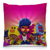 Заказать подушку в Москве. Подушка 40x40 см с полной запечаткой BRAWL STARS BROCK от geekbox - готовые дизайны и нанесение принтов.