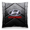 Заказать подушку в Москве. Подушка 40x40 см с полной запечаткой Hyundai от THE_NISE  - готовые дизайны и нанесение принтов.
