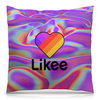 Заказать подушку в Москве. Подушка 40x40 см с полной запечаткой Likee  от DESIGNER   - готовые дизайны и нанесение принтов.