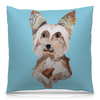 Заказать подушку в Москве. Подушка 40x40 см с полной запечаткой Милый йорк от mrs-snit@yandex.ru - готовые дизайны и нанесение принтов.