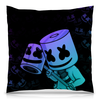 Заказать подушку в Москве. Подушка 40x40 см с полной запечаткой Fortnite, Marshmello от geekbox - готовые дизайны и нанесение принтов.