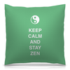 Заказать подушку в Москве. Подушка 40x40 см с полной запечаткой Keep calm and stay zen от zen4@bk.ru - готовые дизайны и нанесение принтов.